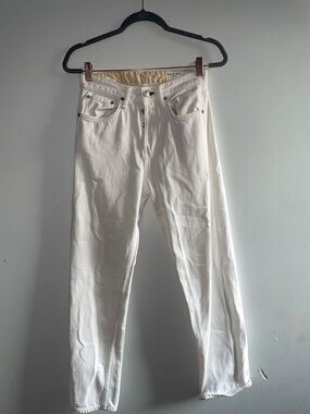 Rag & bone jeans cream straight leg women’s jeans